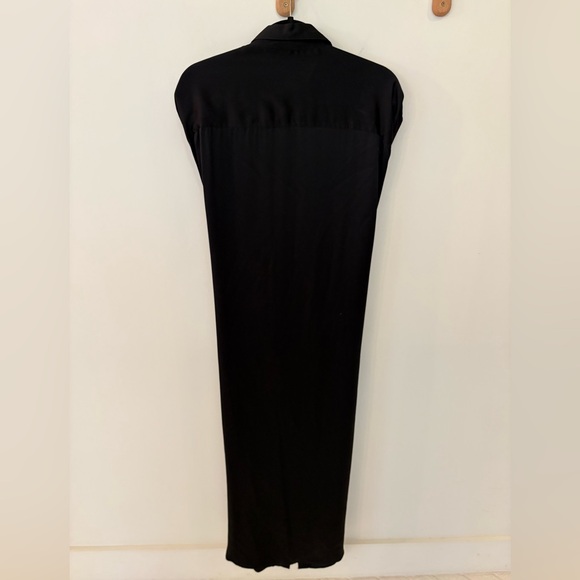 R13 silk satin black shirtdress - Picture 6 of 8
